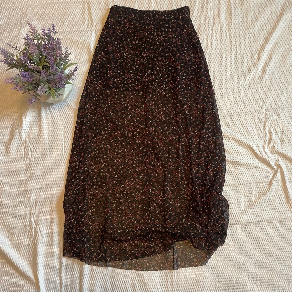 Free People Black Floral Maxi Shirt - Picture 4 of 7